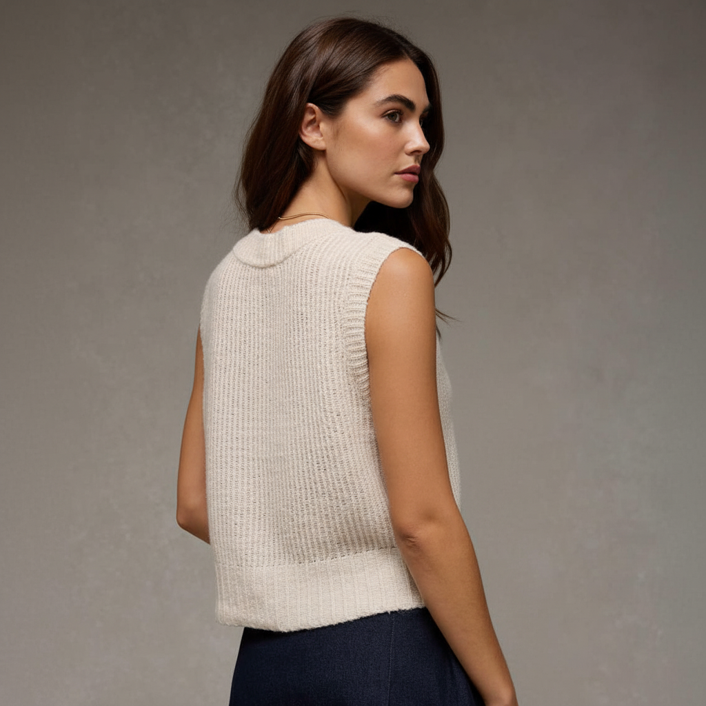 Top Senza Maniche Avorio