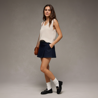 Top Senza Maniche Avorio