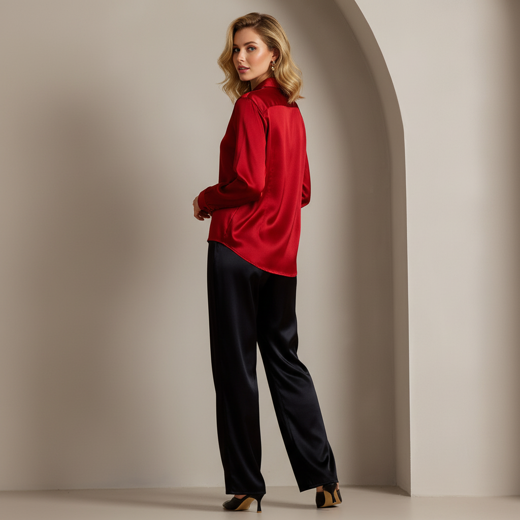 Camicia Satinata - L'Eleganza di Milano in Ogni Dettaglio