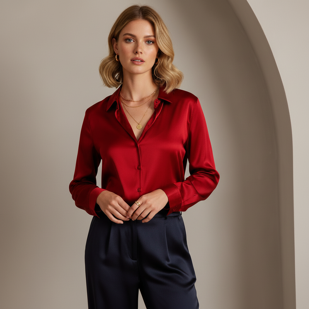 Camicia Satinata - L'Eleganza di Milano in Ogni Dettaglio