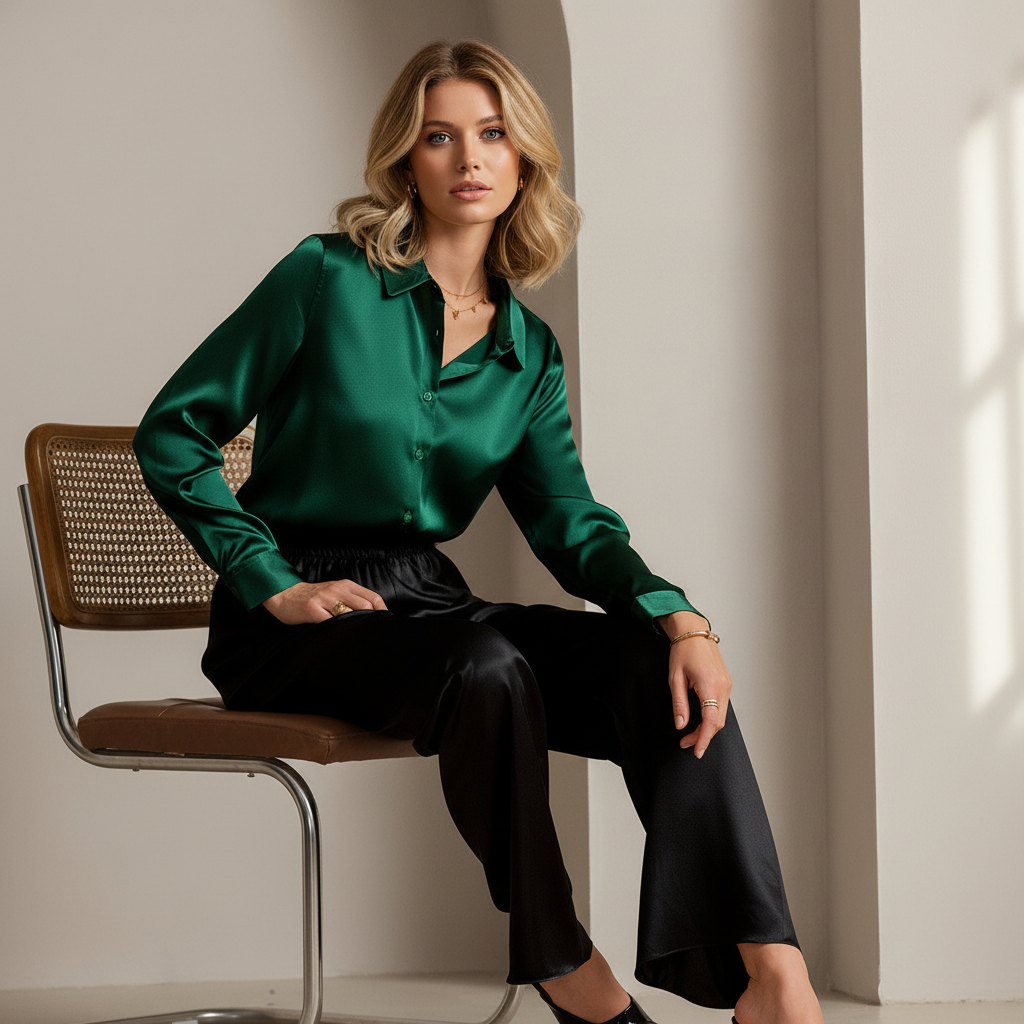 Camicia Satinata - L'Eleganza di Milano in Ogni Dettaglio